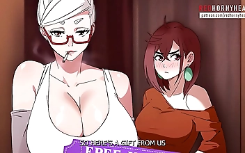 女人 Sizzling Redhead Showers and Blows Cock Until He's