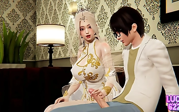 Sizzling Japanese Temptress Ignites Cam Guy's Wild Desires