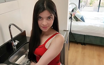 av Sensuous Babe Teases Her Big Tits on Cam